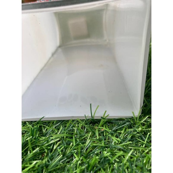 OOAK Tall White Rainbow Rhinestone Vase - Colorful Bling Gem Planter - Picture 7 of 7